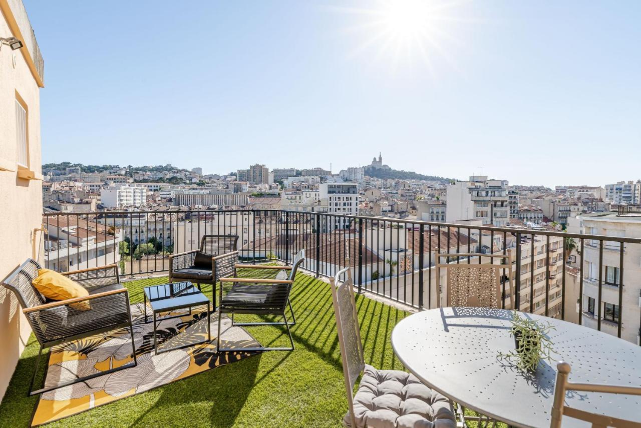 Appartamento Marseille: Superbe Vue Sur Notre-Dame De La Garde Esterno foto