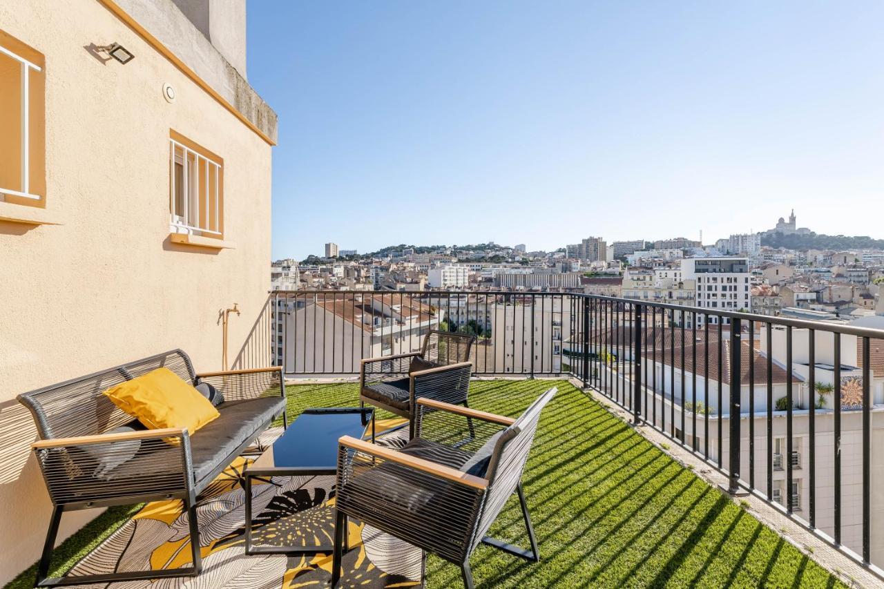Appartamento Marseille: Superbe Vue Sur Notre-Dame De La Garde Esterno foto